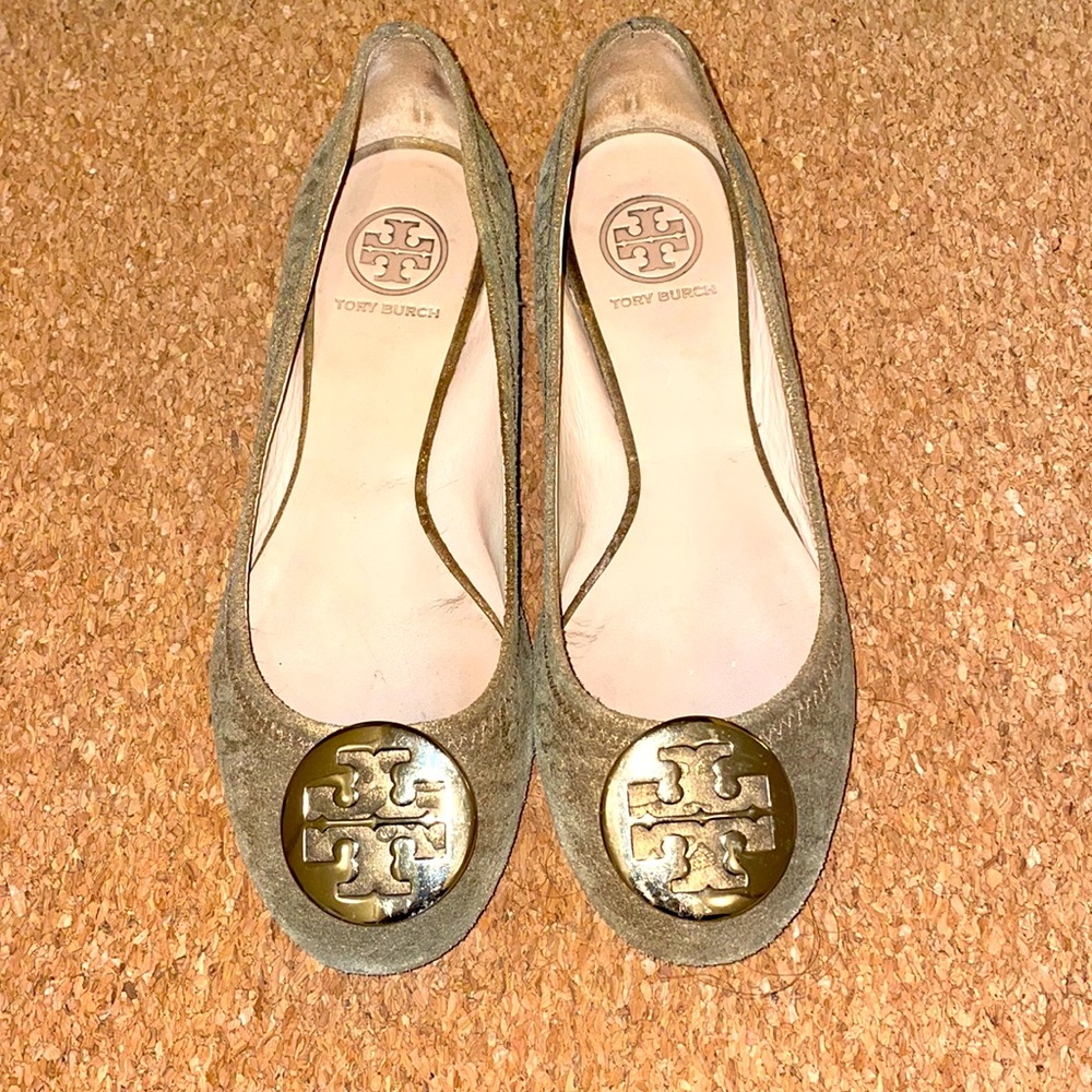 Bronze leopard Tory Burch Flats